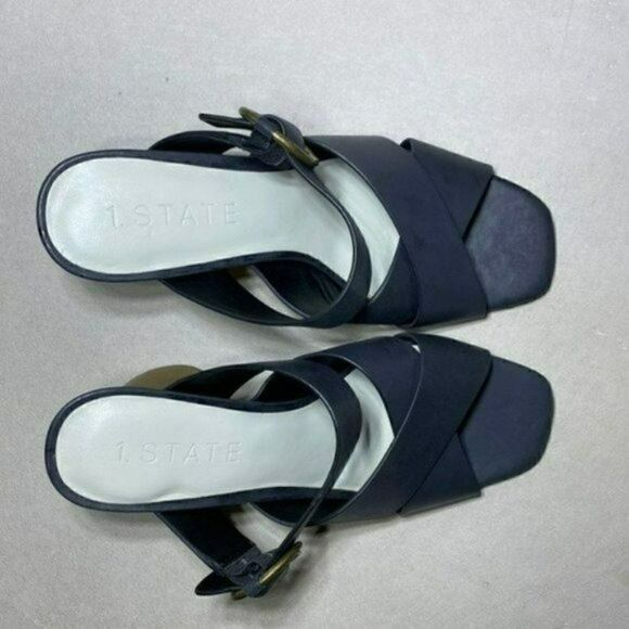 NWOB MSRP $129 1.State Icendra Flared Block Heel Sandal Women's Size 9.5 - Picture 7 of 9